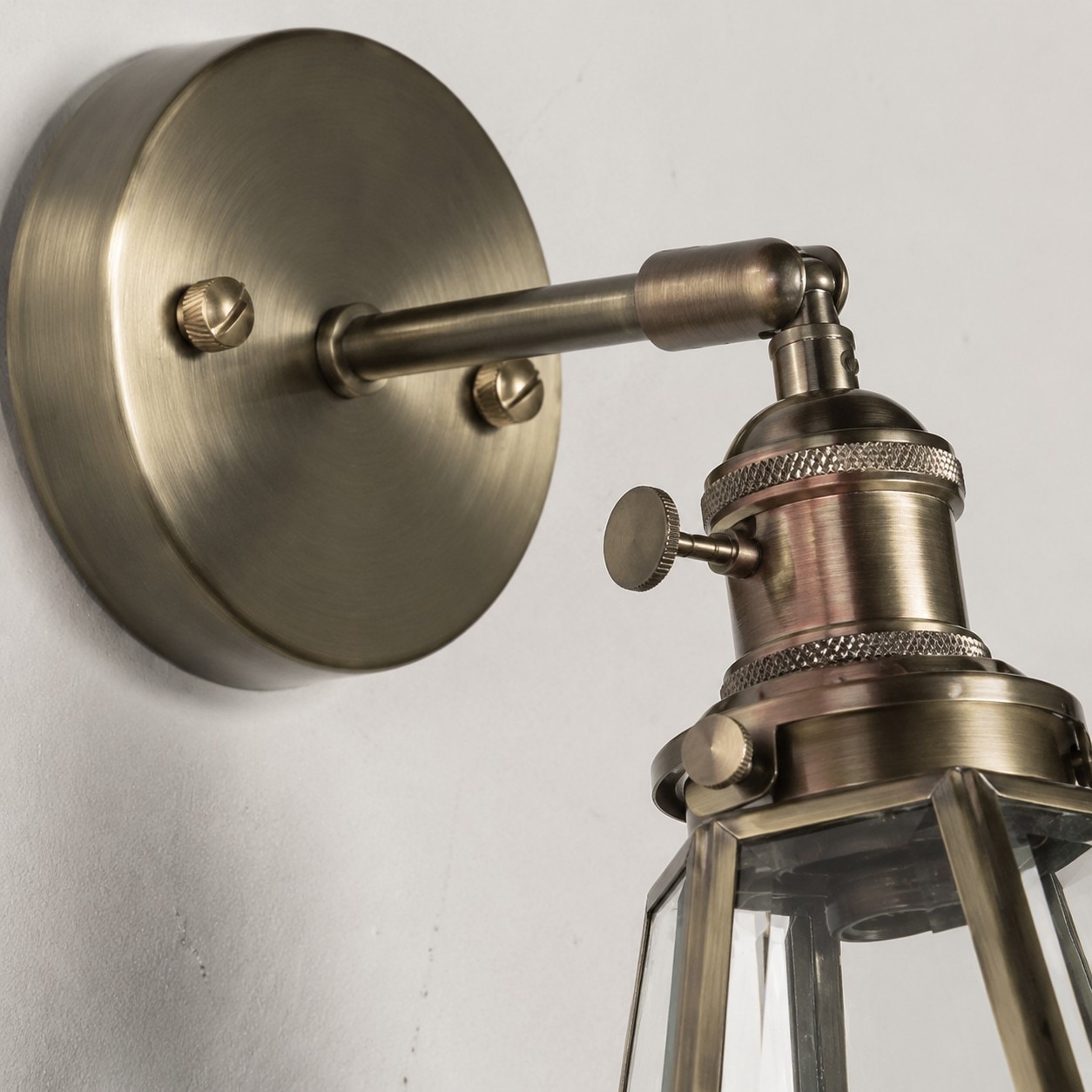 Faceted glass and warm metalwork 1
