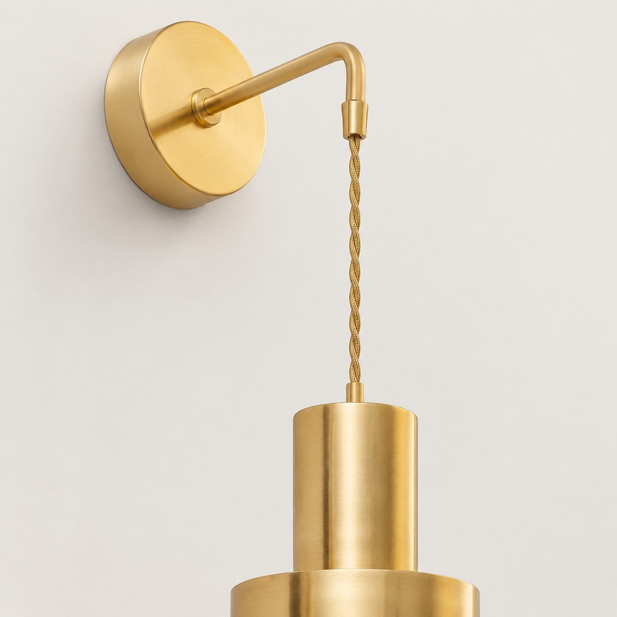 Pendant suspension: The chain-suspended version creates a vertical bedside accent without taking space on the nightstand.
