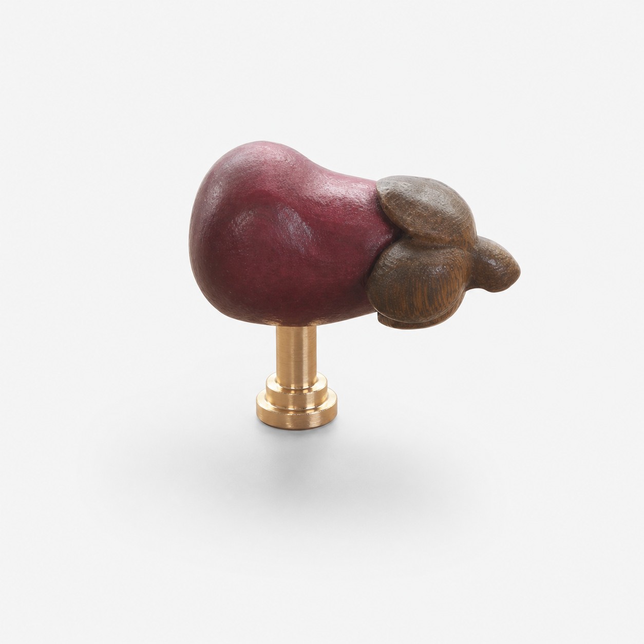Eggplant with brass base