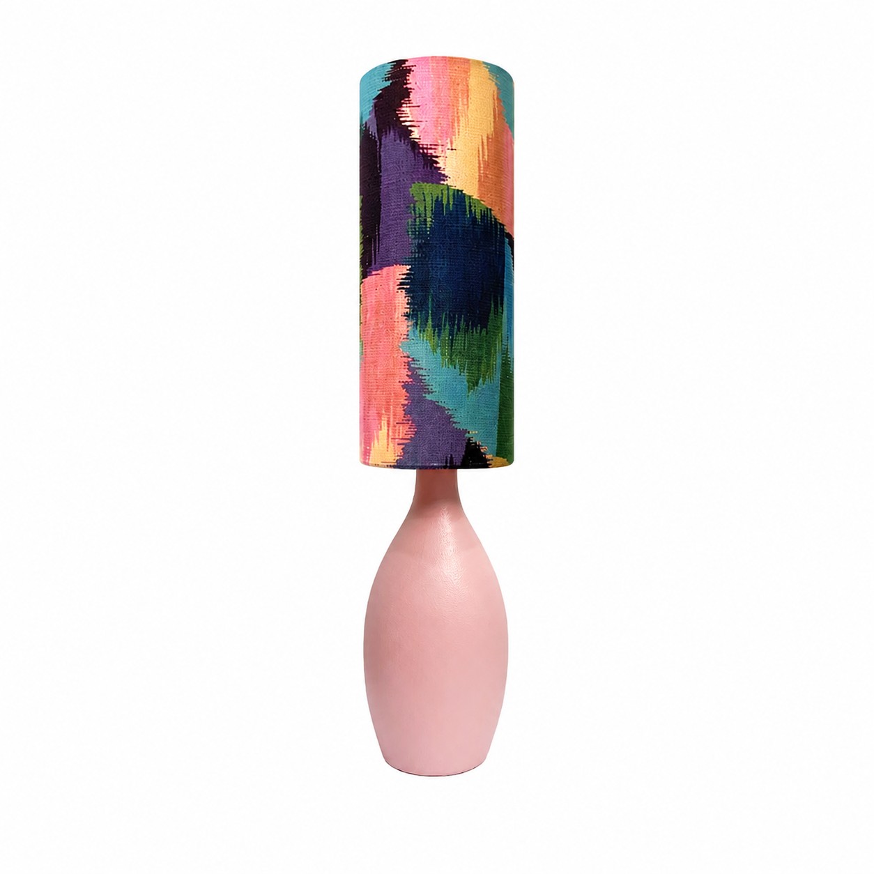 Pastellfärgad Liberty tygkeramikbordslampa