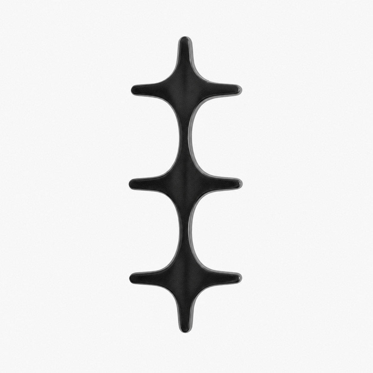96 mm black metal starburst cabinet pull