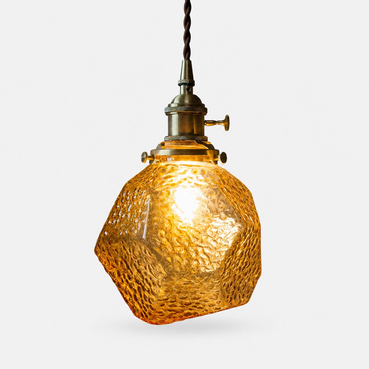 Amber / Antique Brass