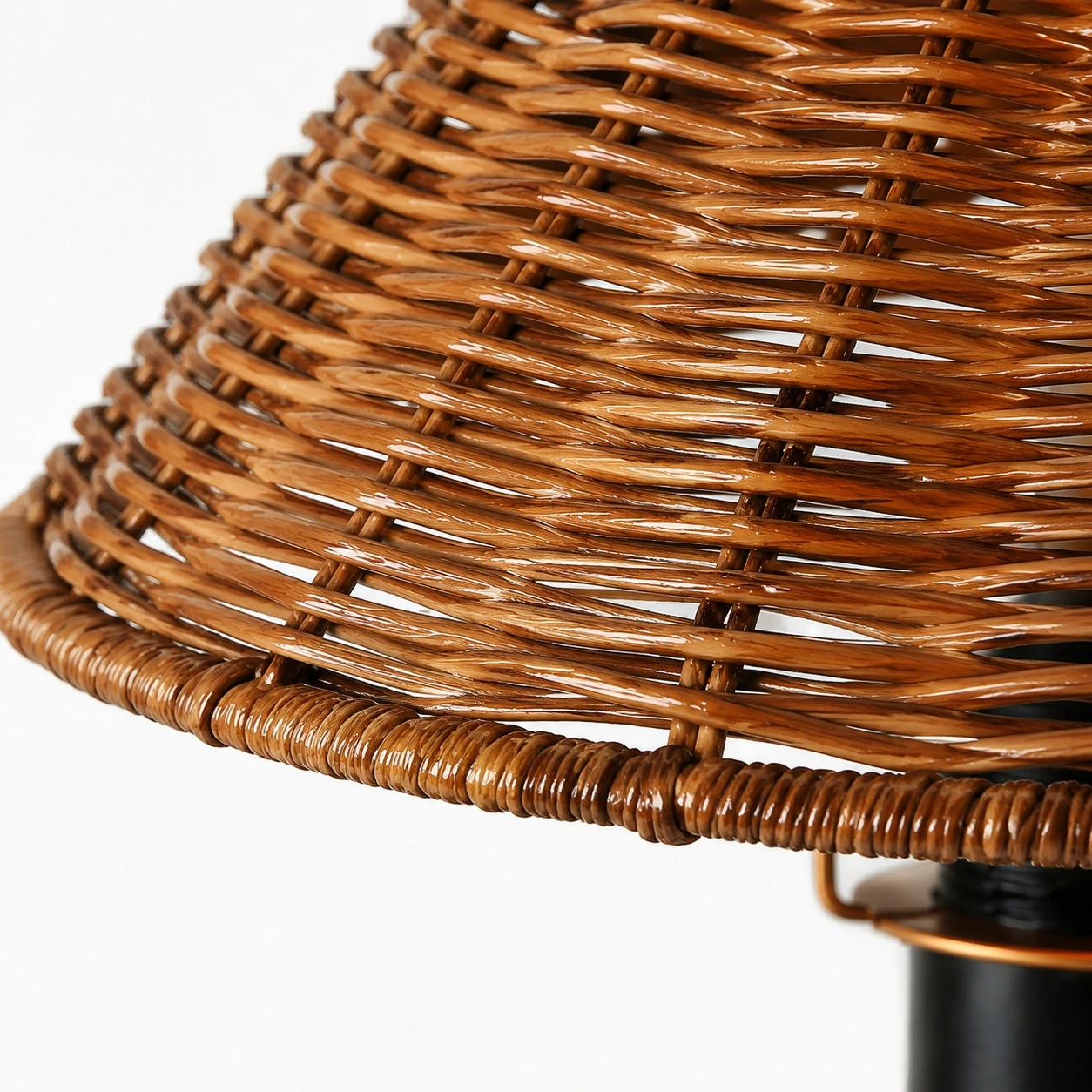 Wabi-Sabi Woven Shade Ceramic Table Lamp