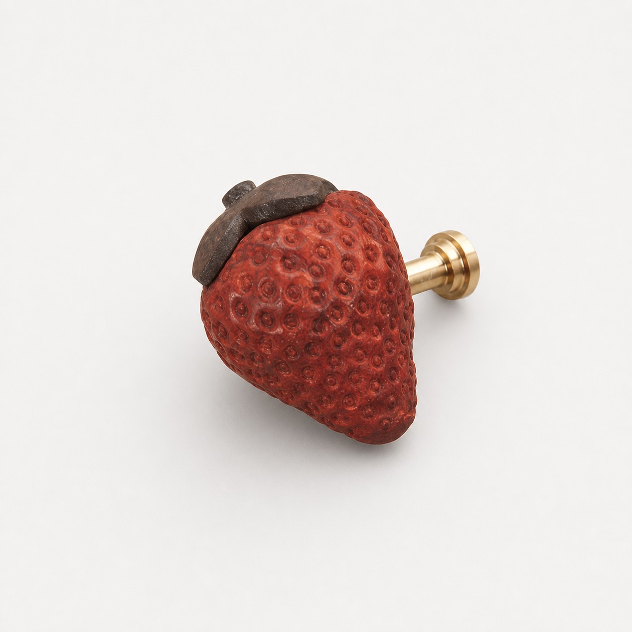 Strawberry with brass base