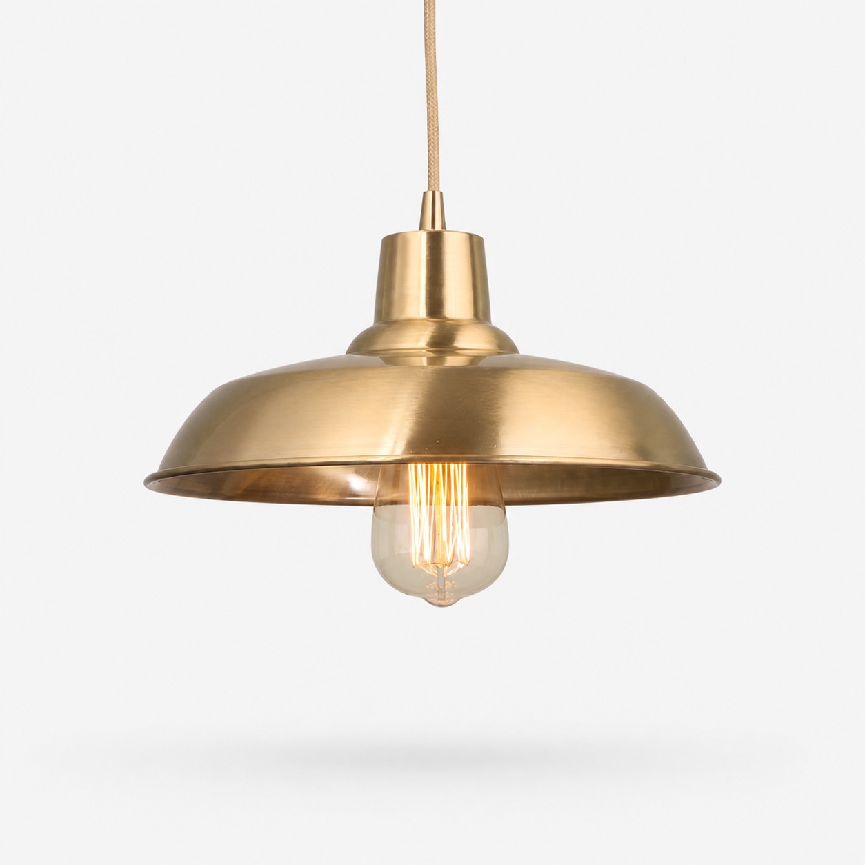 Deep Dome brass pendant light
