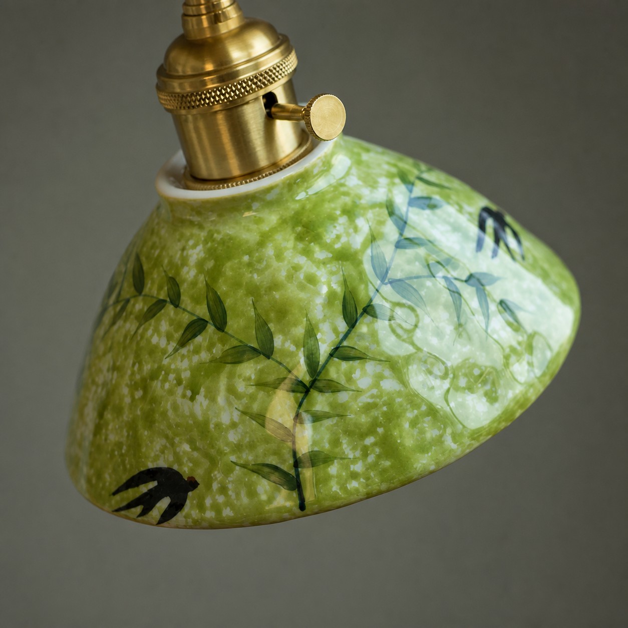 Rounded Dome ceramic glaze and socket hardware detail