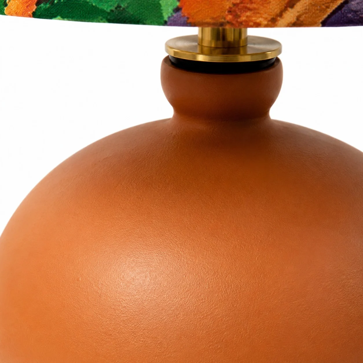 Handmade ceramic table lamp base detail
