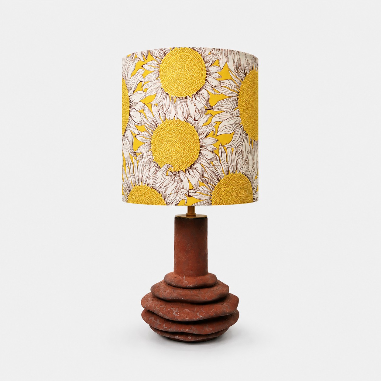 Patterned Fabric Shade Ceramic Table Lamp 1