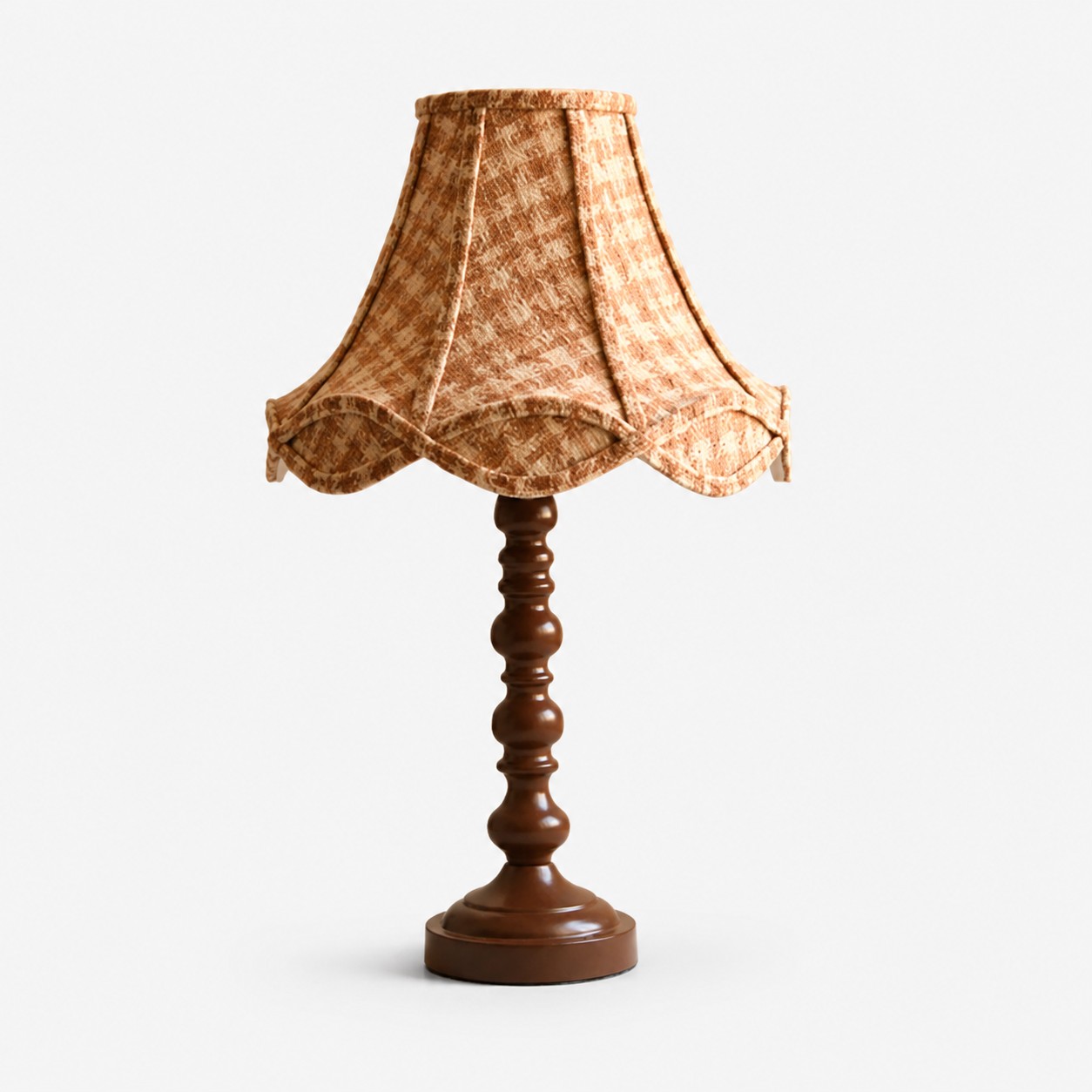 Gourd-shaped base vintage fabric table lamp