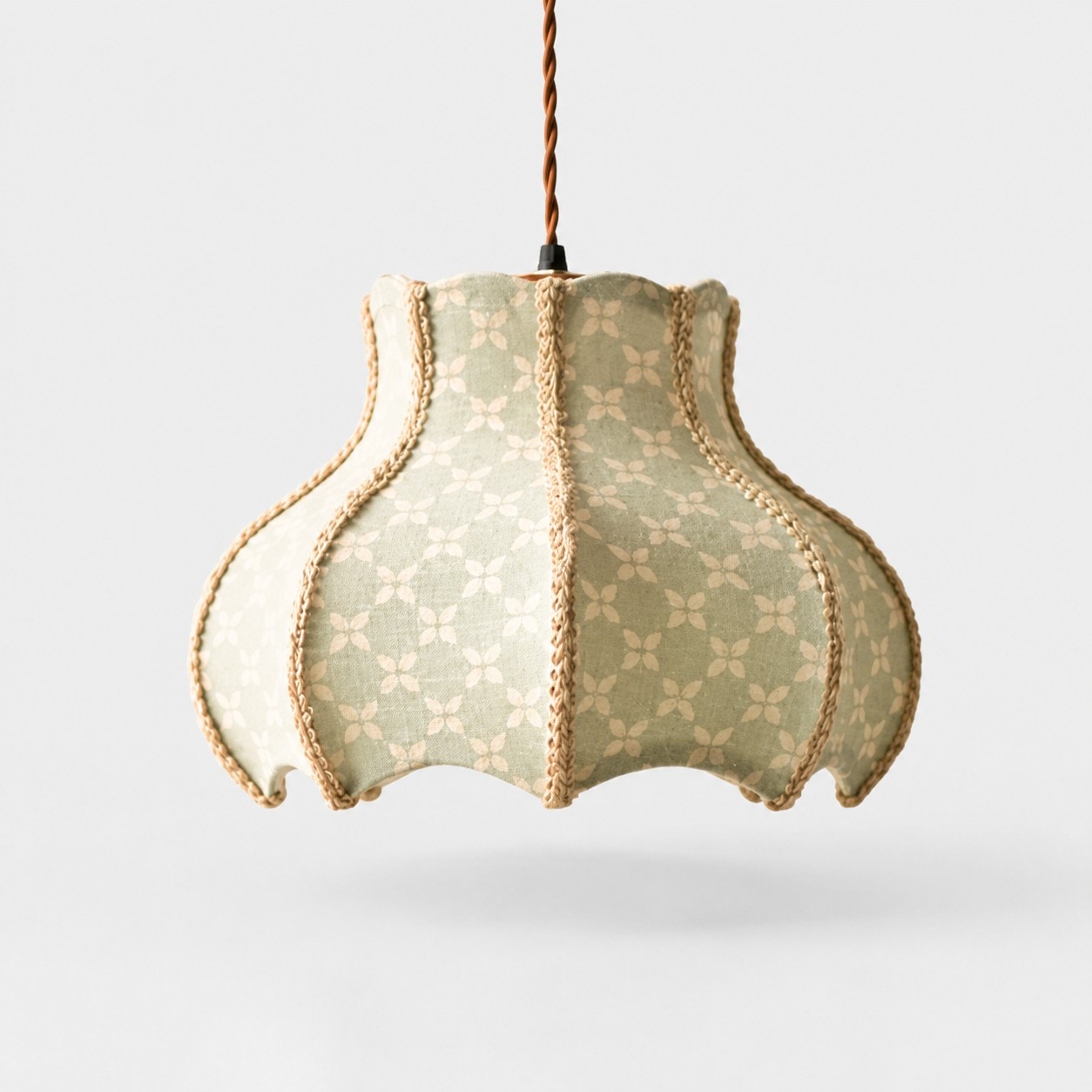 Sage Floral - Scalloped Lantern - 30 cm / 11.8 in