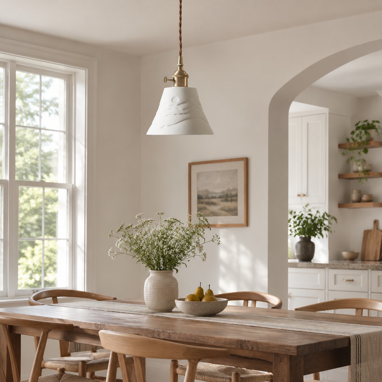 Comedor con luz natural