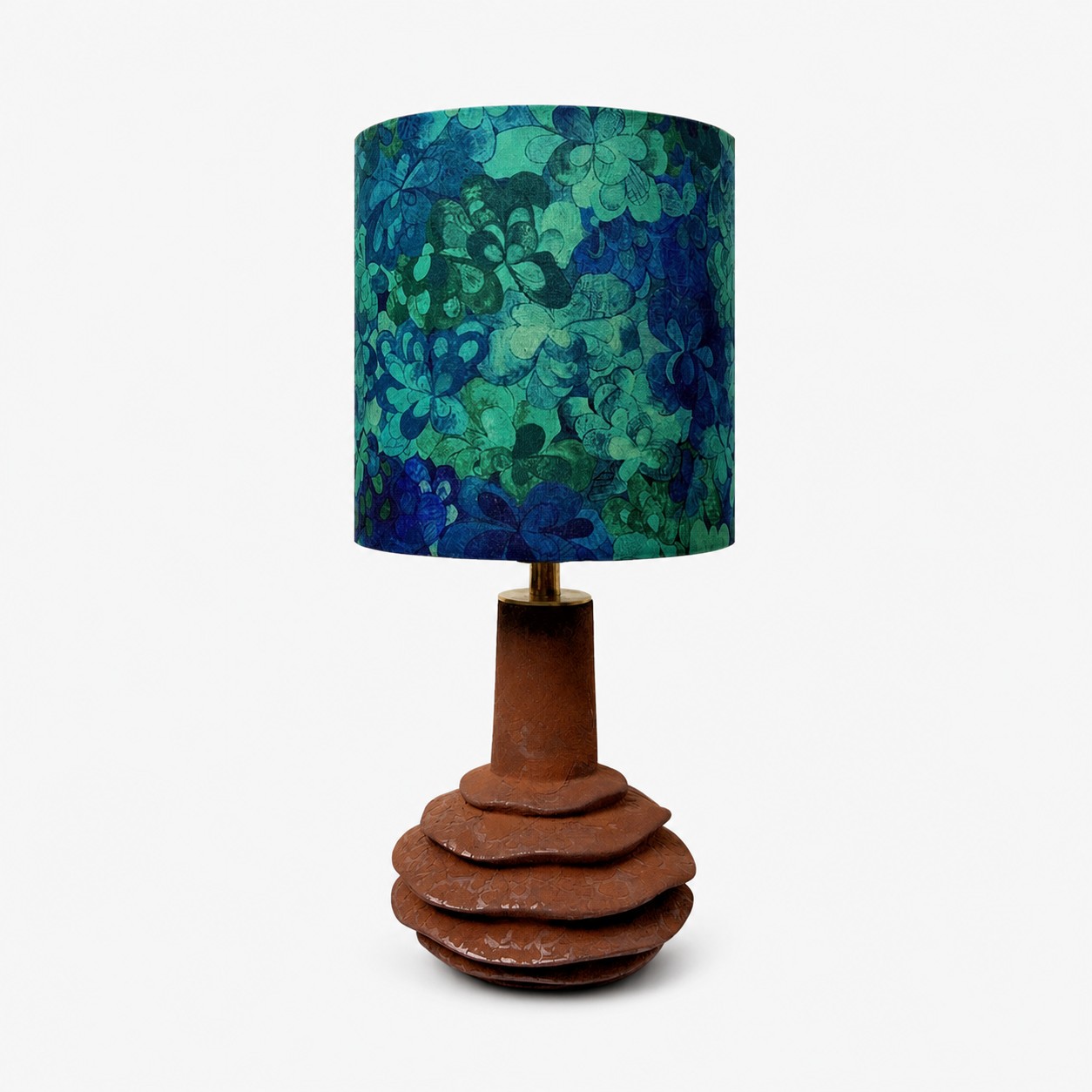 Patterned Fabric Shade Ceramic Table Lamp 4