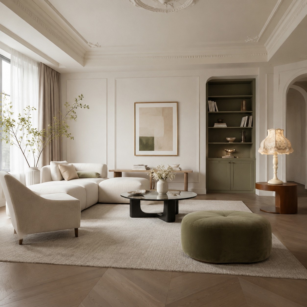 Calm cream lounge corner