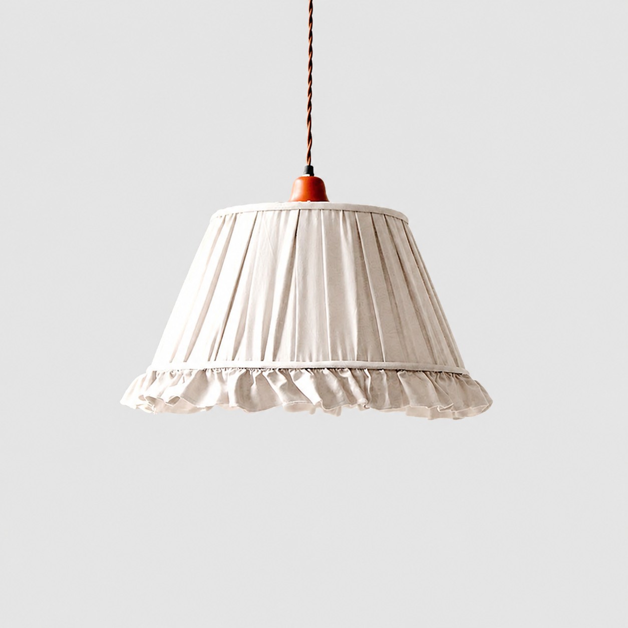 Seagull Gray pleated fabric pendant light