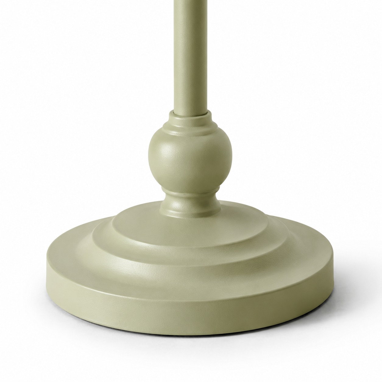 Gelaagde saliegroene voet voor vloerlamp detail
