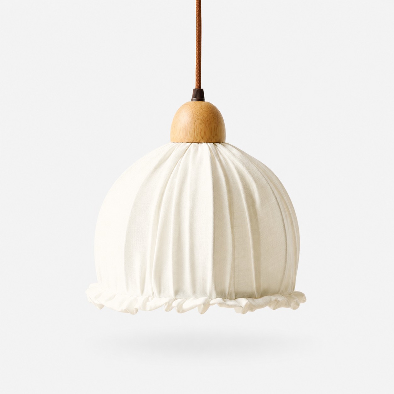Small Ivory fabric pendant
