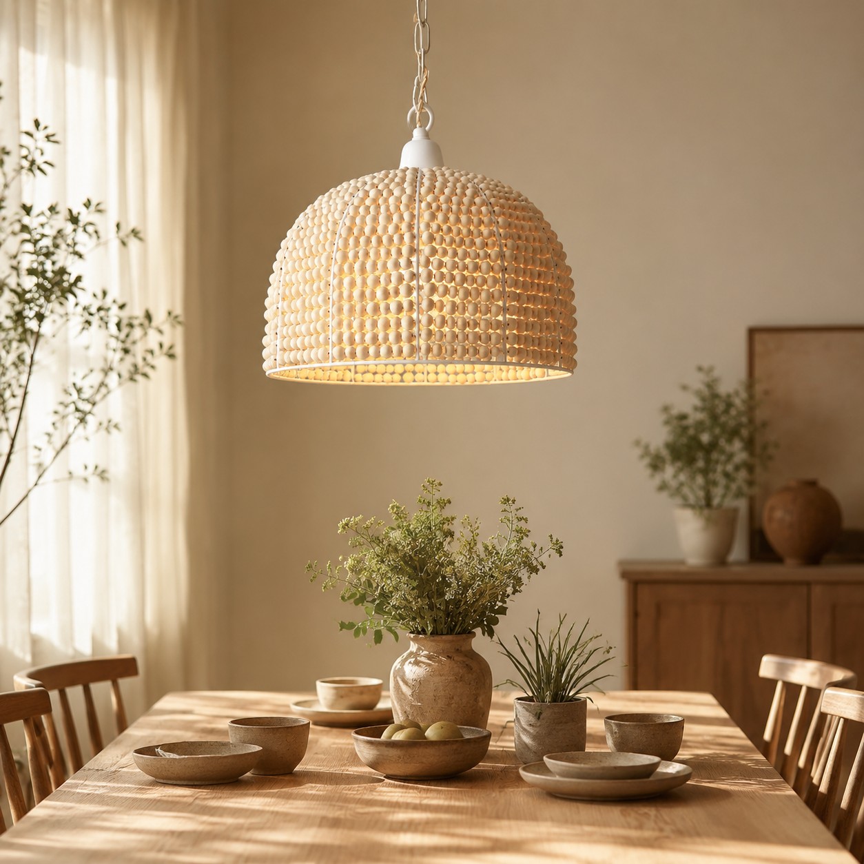 Soft natural warmth for dining rooms, bedrooms, kitchens, and quiet homes.