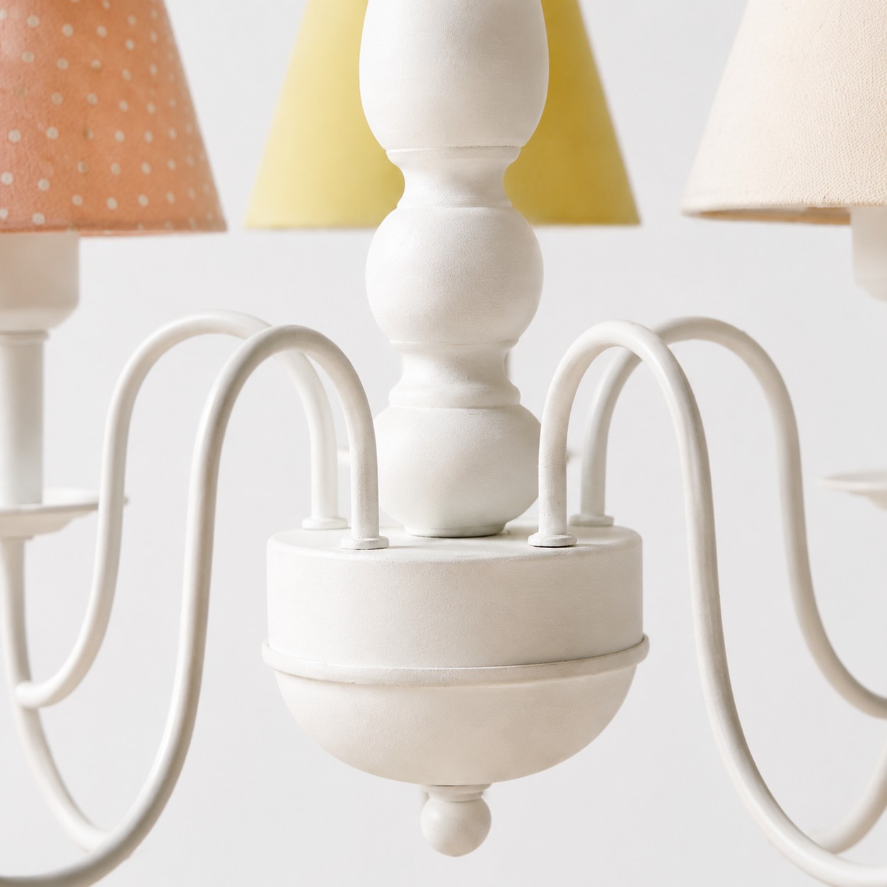 Painted chandelier frame detail