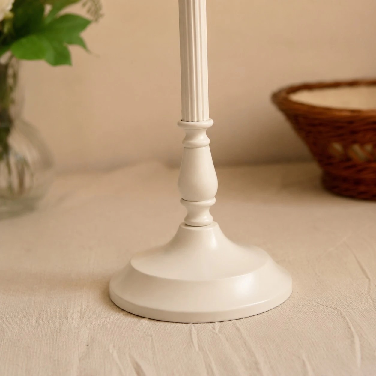 White metal base detail