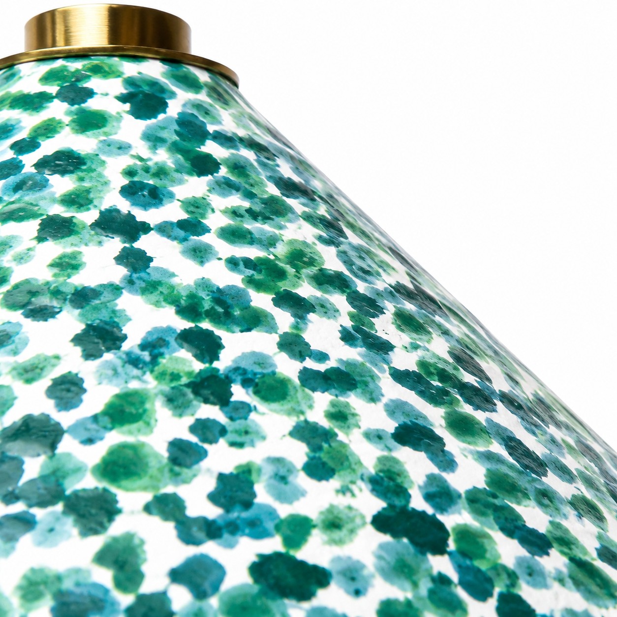 Close view of the Liberty floral fabric shade