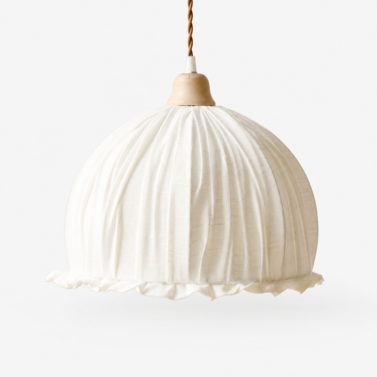 Large Ivory fabric pendant