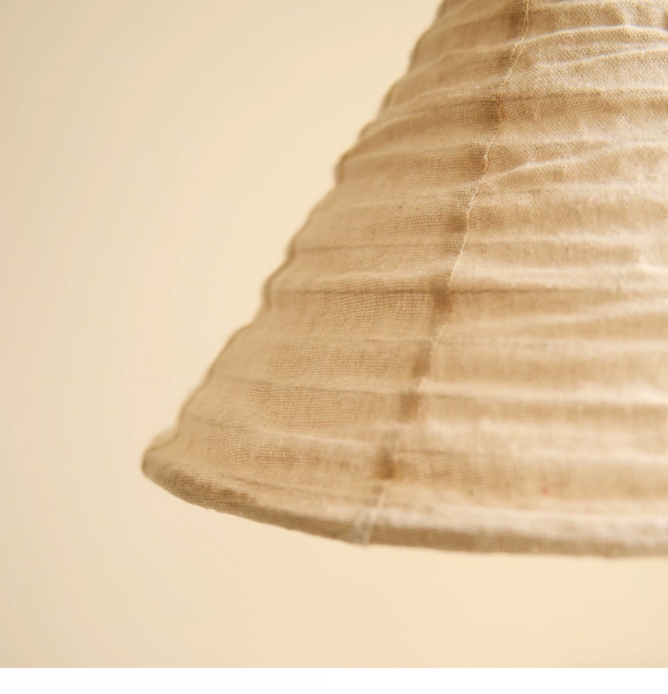 Natural Beige fabric shade texture and stitched edge