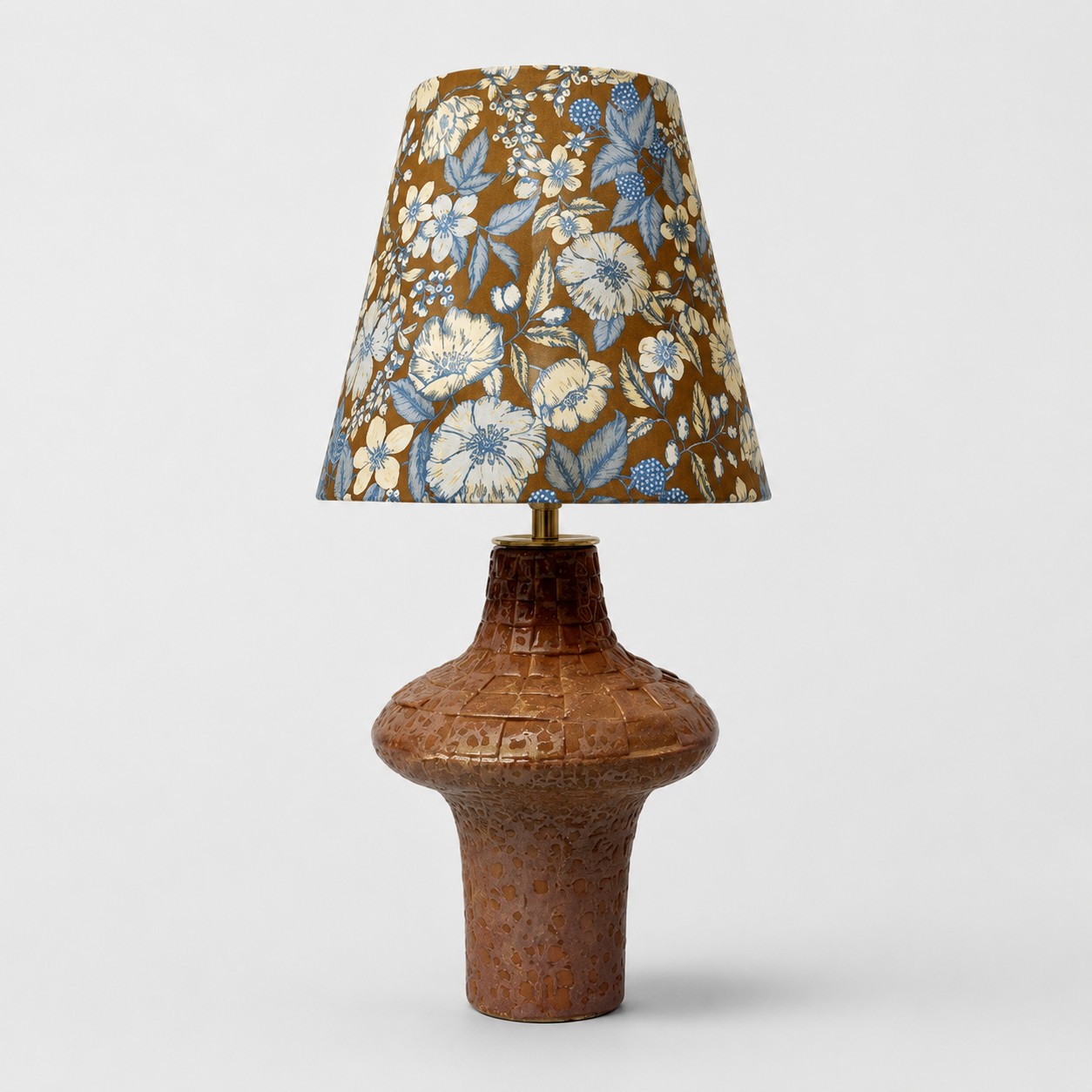 Pantalla floral azul
