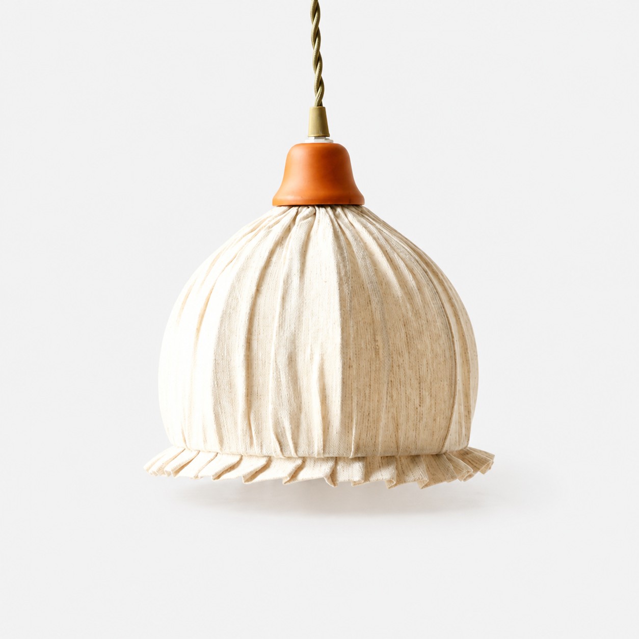 Small Natural Beige fabric pendant
