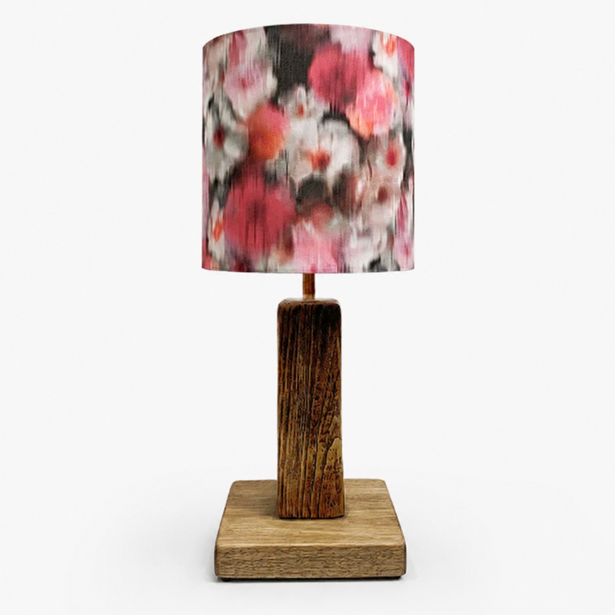 Blush Floral fabric table lamp