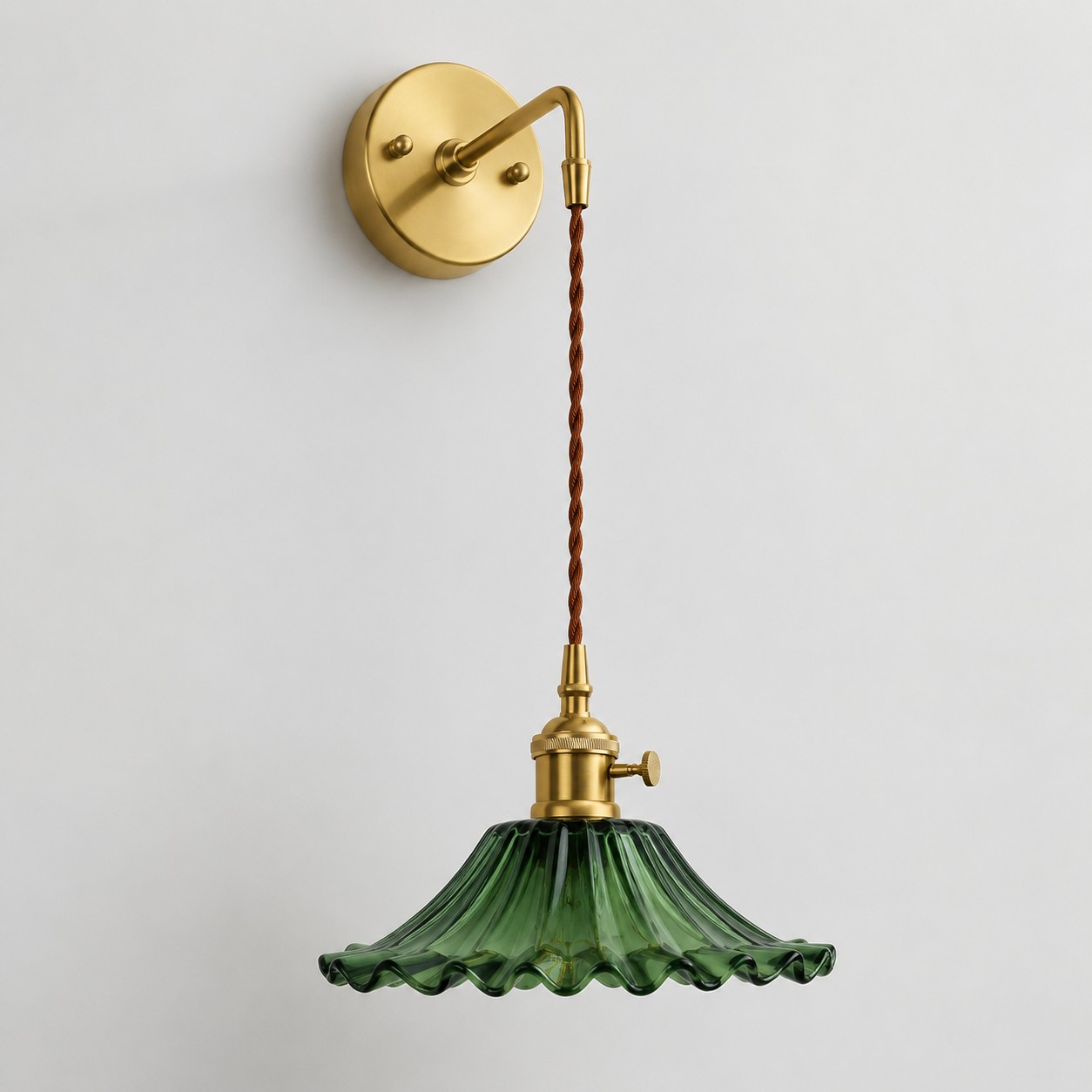 Vintage Green Glass Shade / 912LW