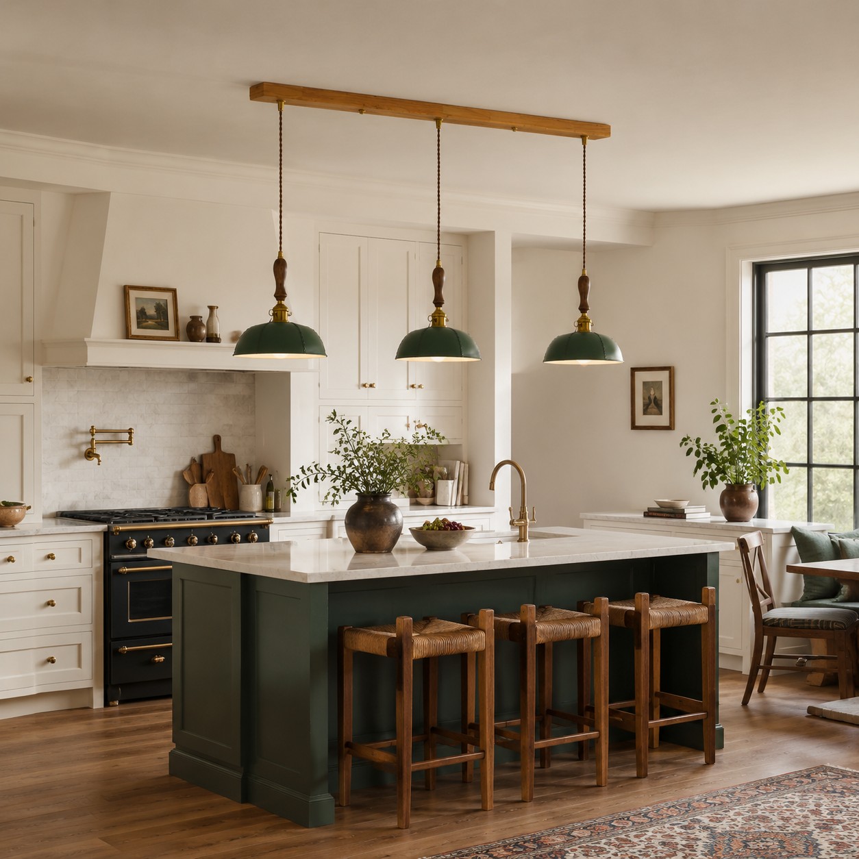 A warm focal point for rooms with wood, leather, and aged metal