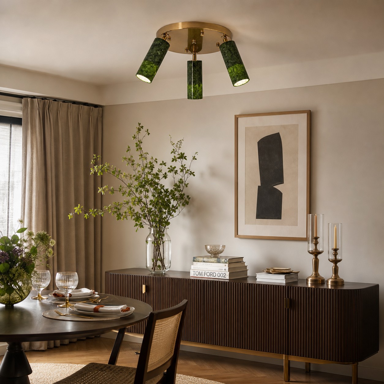 A vintage accent for quiet rooms