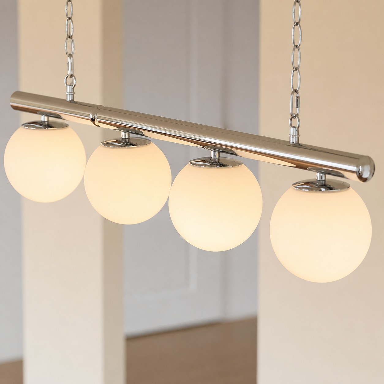 White Globe Glass
