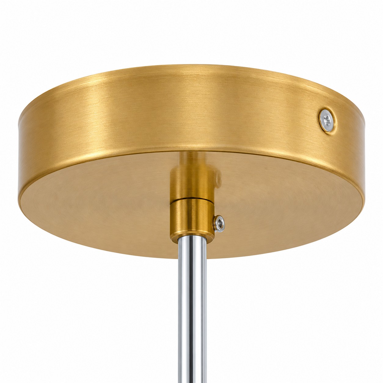 Gold-tone ceiling canopy close-up