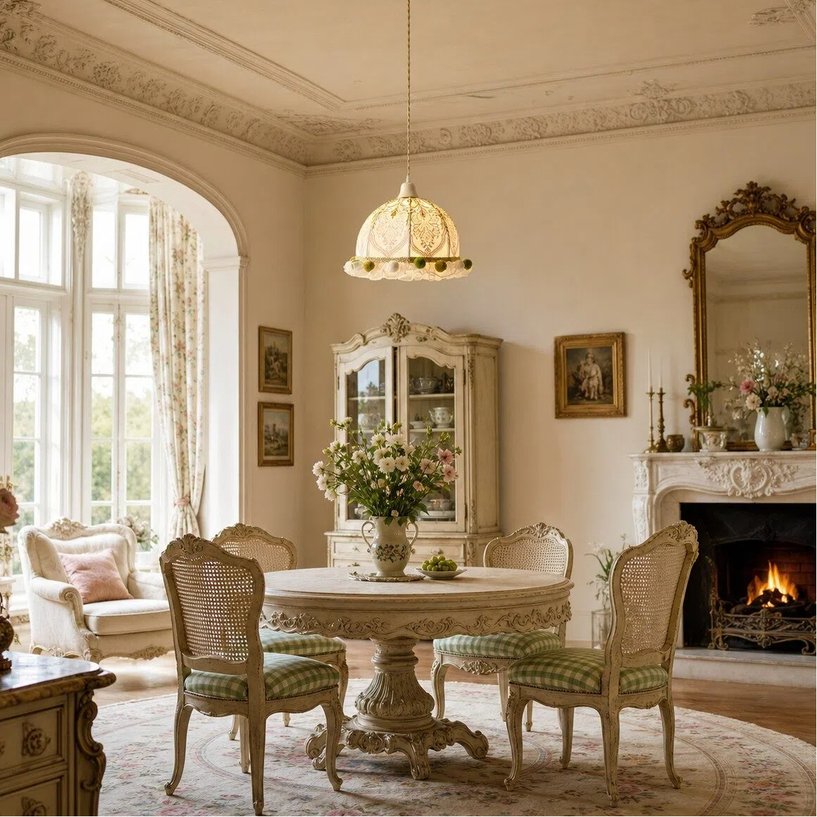 A romantic focal point with textile character