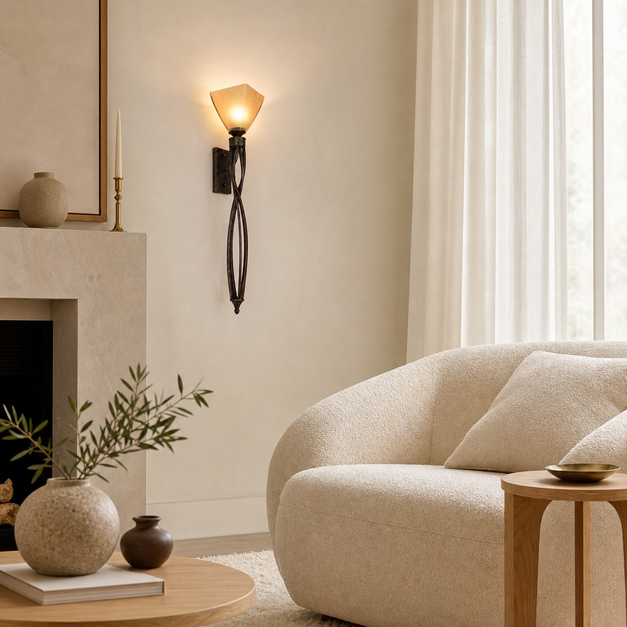A tall architectural accent for walls and passageways