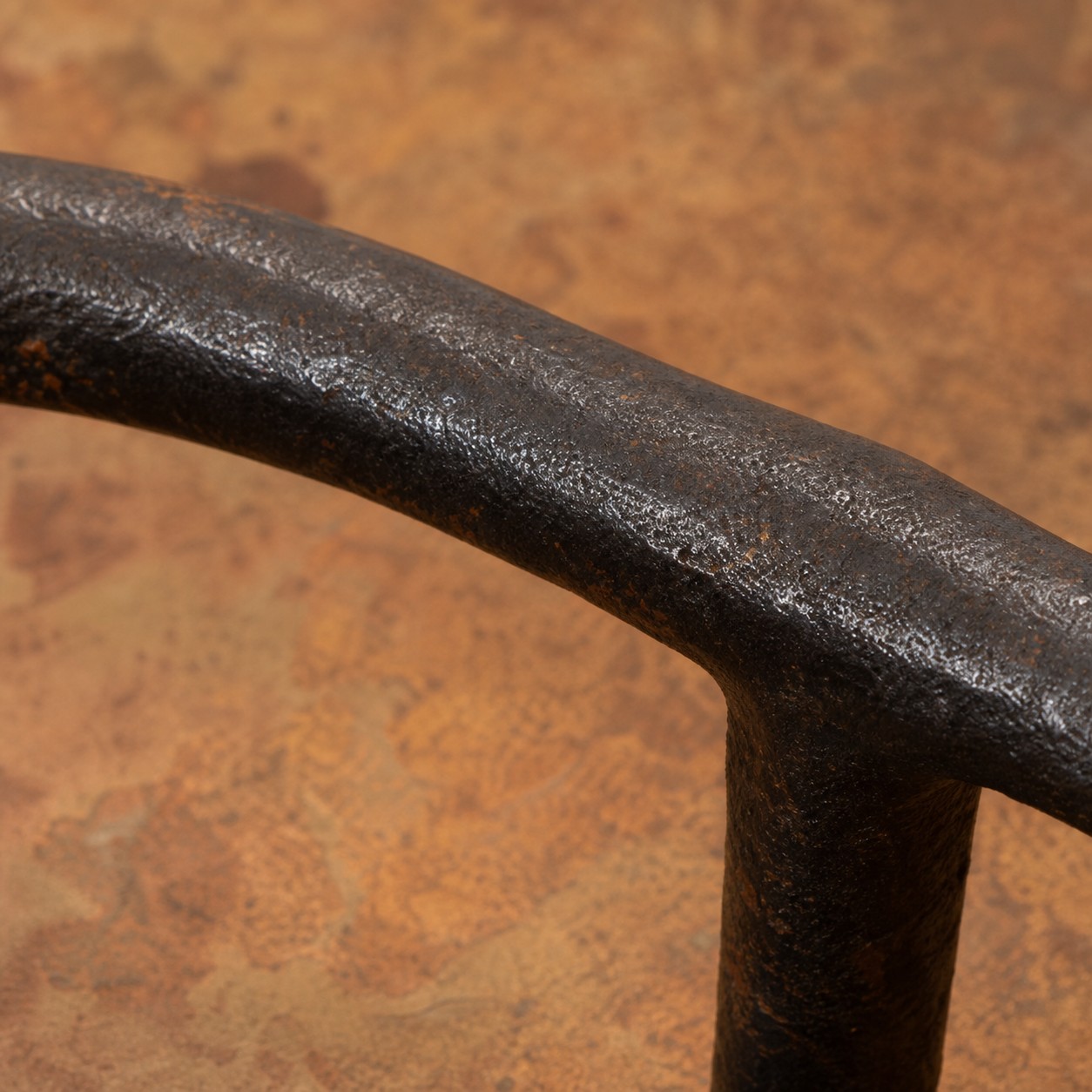 hand forged iron side detail