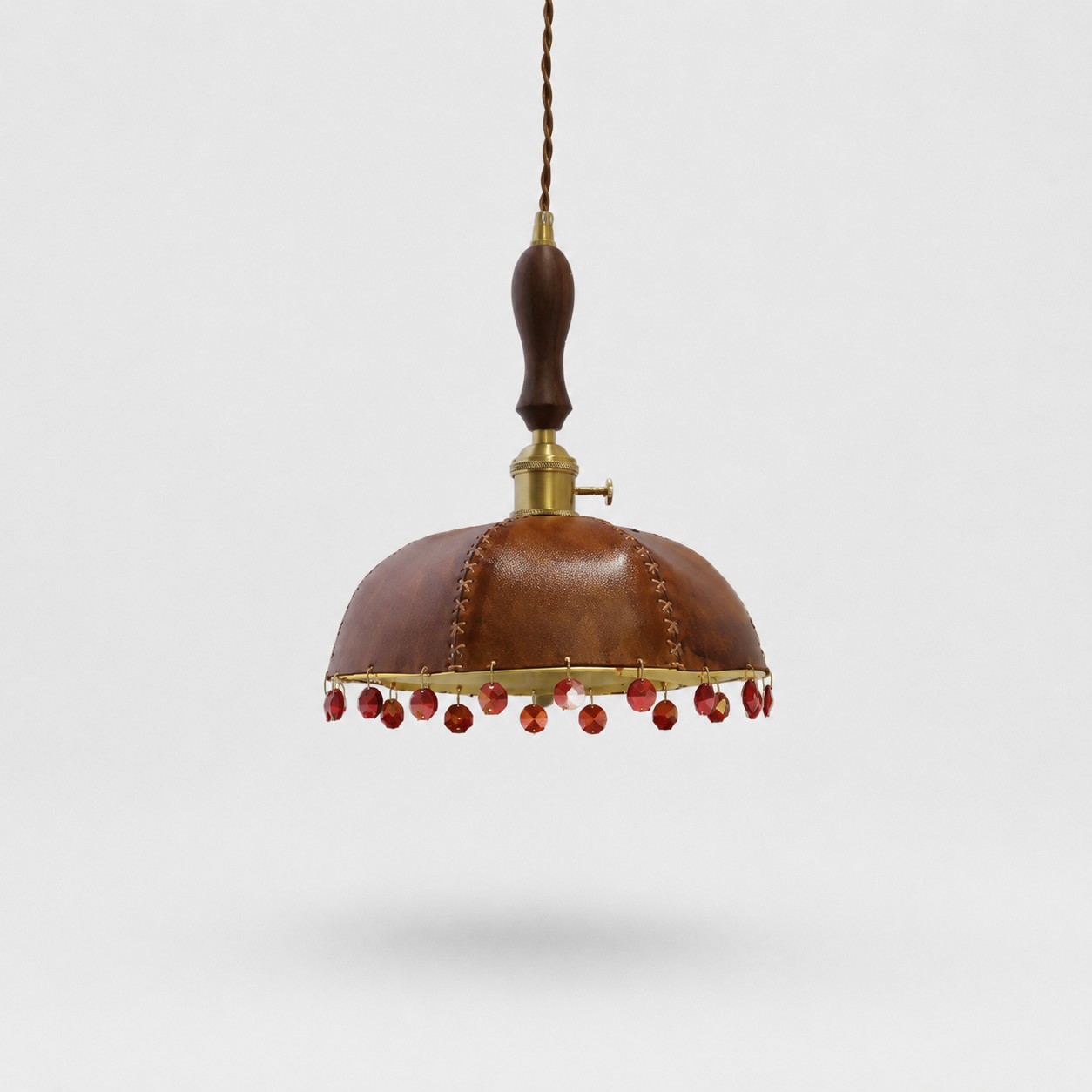 Vintage Brown / red crystal / D 23 cm / 9.1 in