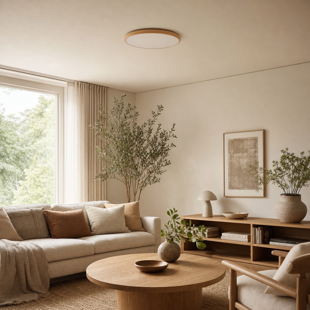 Window-side room with complete product view