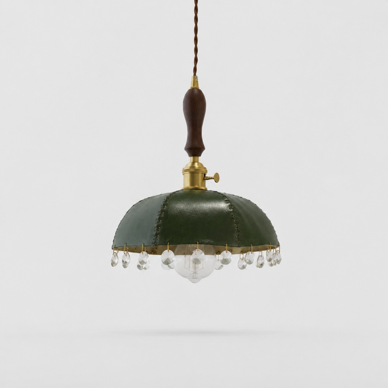 Deep Green / crystal accent / D 23 cm / 9.1 in