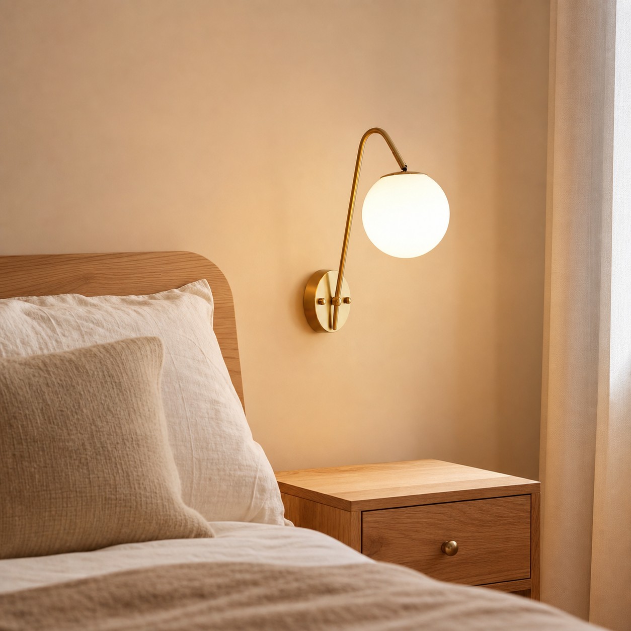A small brass accent for bedrooms, vanity corners, and welcoming hallways.