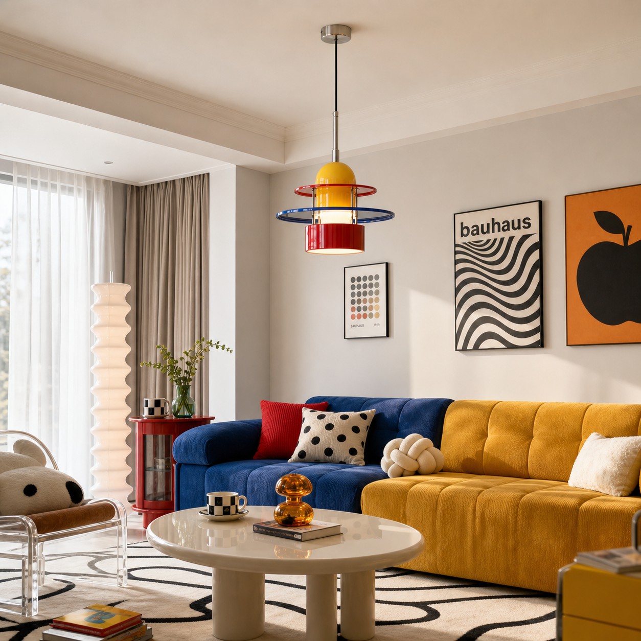 Bauhaus Color Block Pendant Light 1