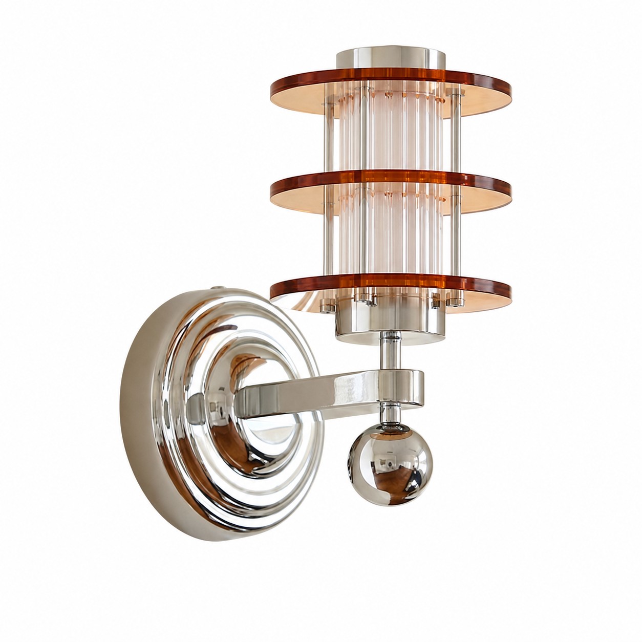 SKU del aplique de pared redondo color té, tricolor, 16 W