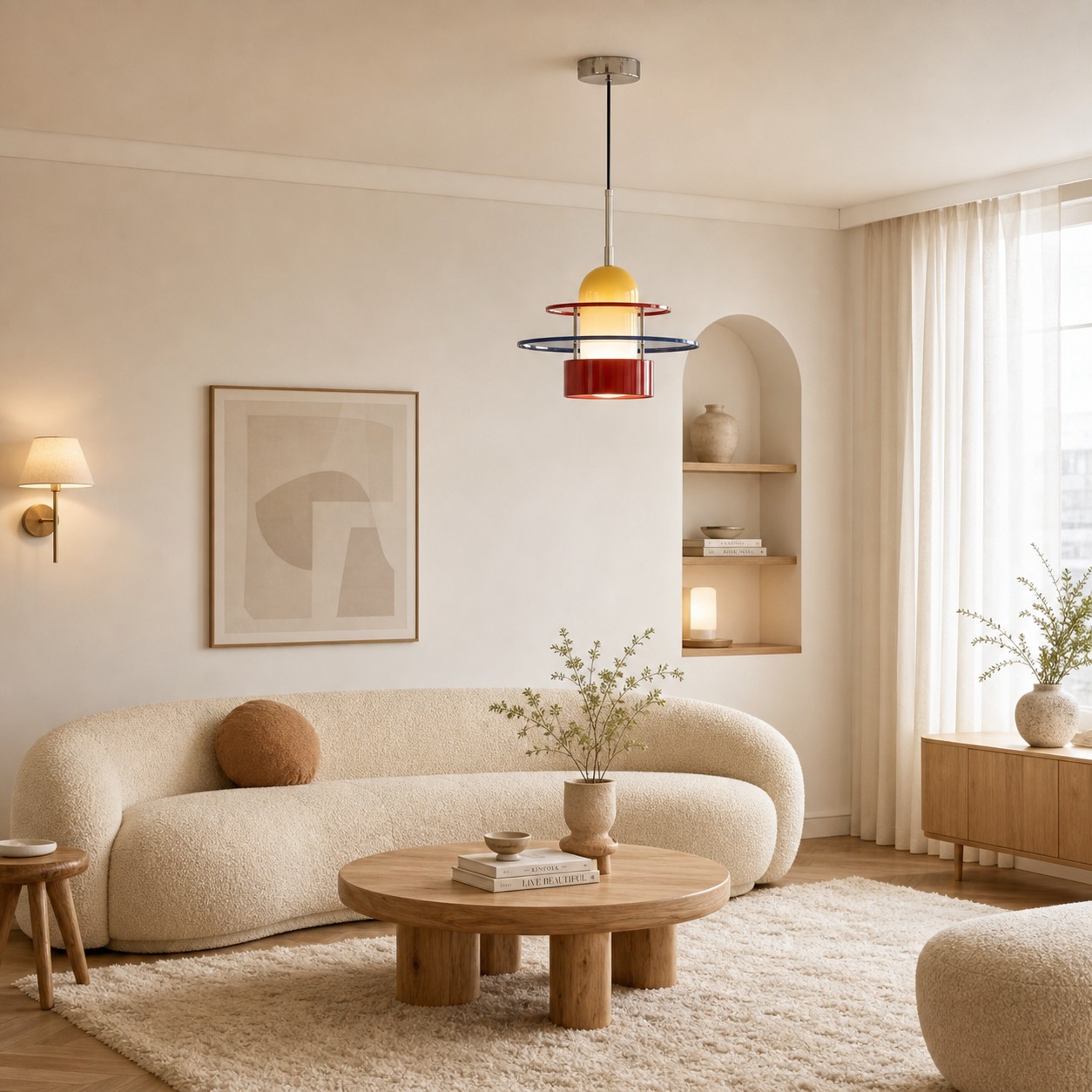 Bauhaus Color Block Pendant Light 3