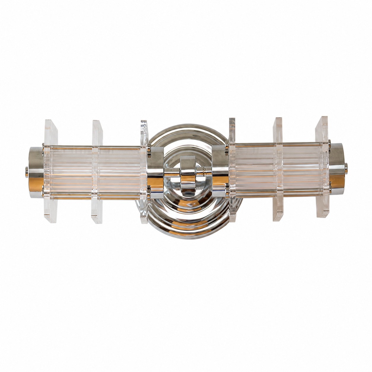 Horizontal Bar Clear Acrylic Chrome wall lamp