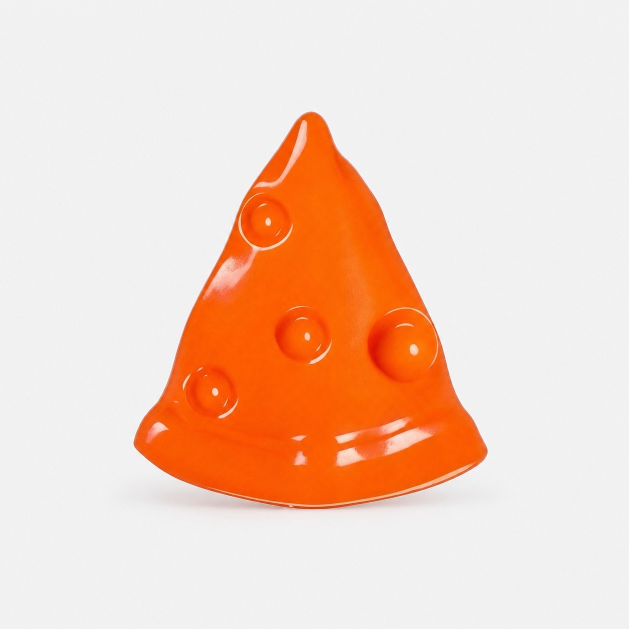 Cheese Slice Cabinet Knob - Orange