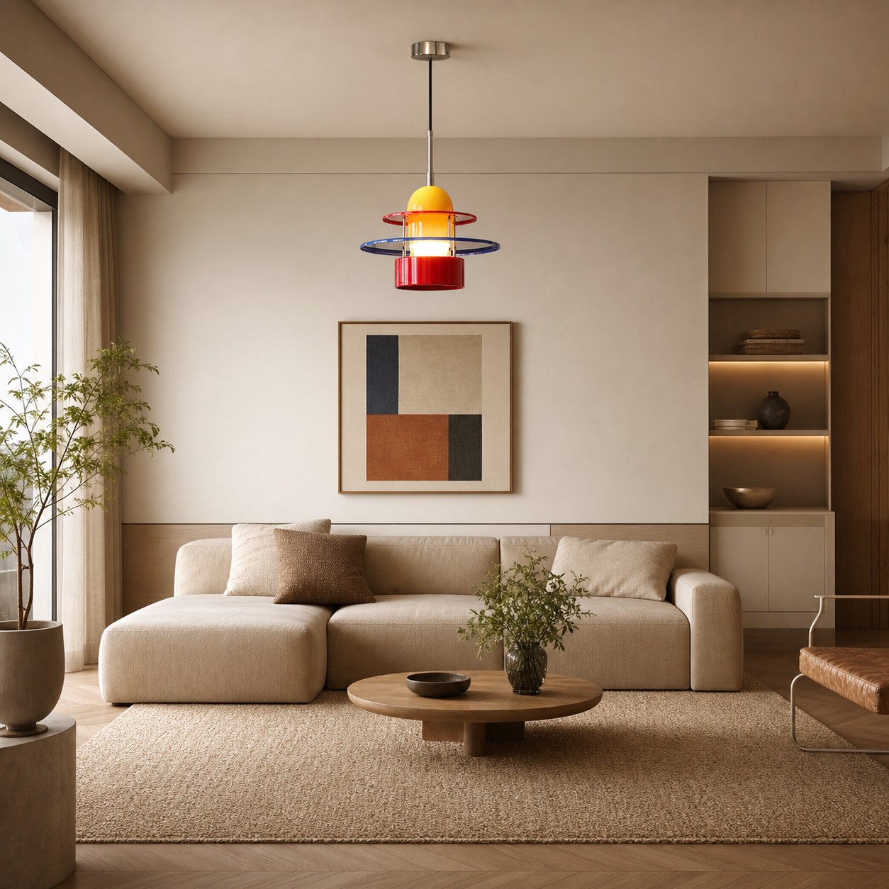 Bauhaus Color Block Pendant Light 2