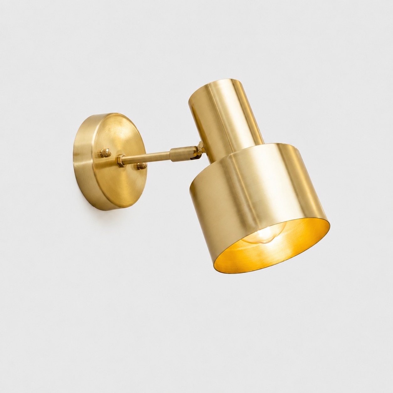 Brushed Brass Angled Adjustable Arm