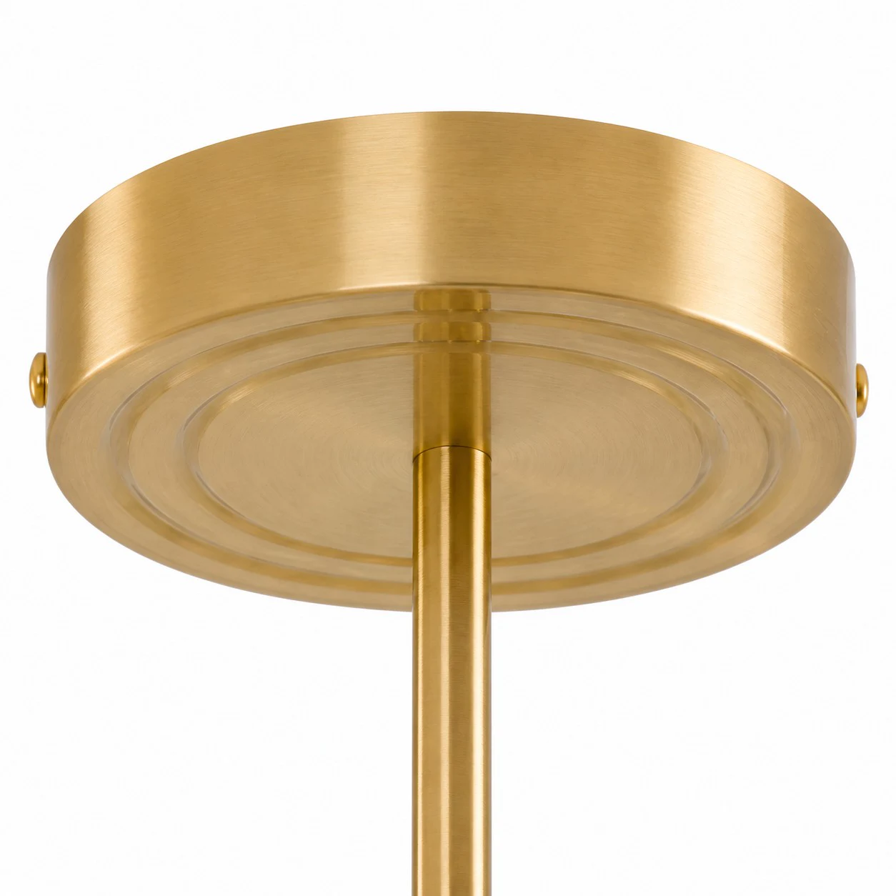 Close view of the compact round ceiling canopy
