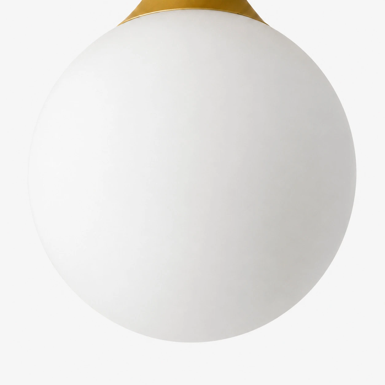 Detalle de la pantalla de vidrio blanco opaco